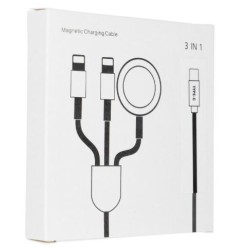 Cable 3 en 1 Chargeur  type C / lightning/magnetic - Neuf