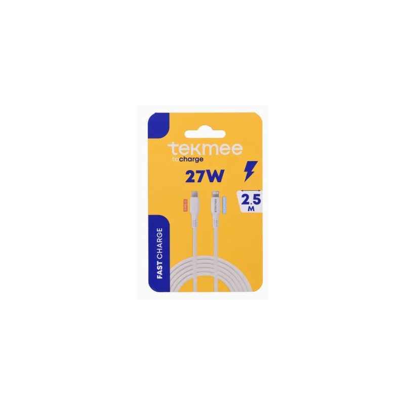 Câble Type-C vers Lightning 2,5M – Charge Rapide 27W